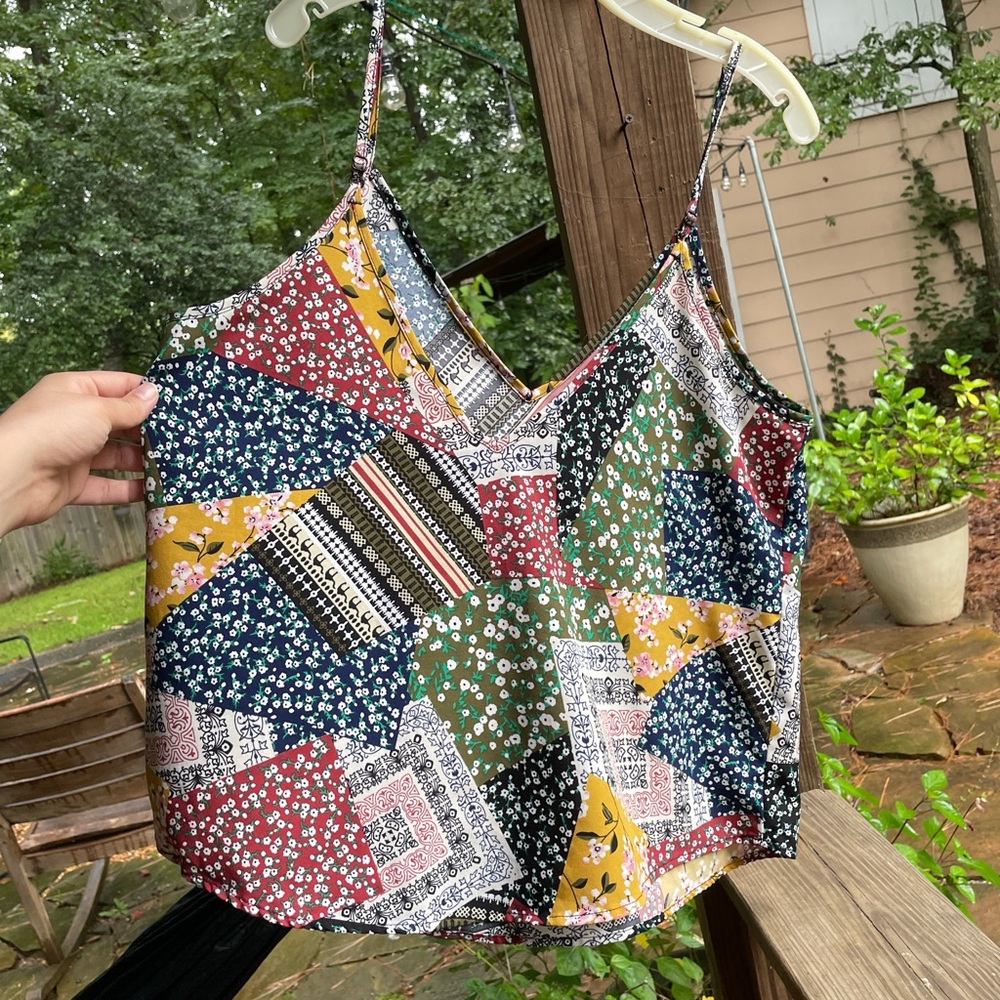 SHEIN Multicolor Patchwork Camisole